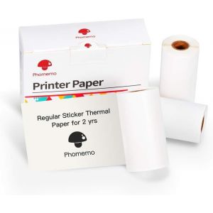 CMWX-Papier D'impression M02/P2S/M02pro/M02S/M03/M03AS/M04S/M04AS Mini Autocollant Papier D'impression, Papier Blanc pour Papier Autocollant, 3 Rouleaux - Neuf