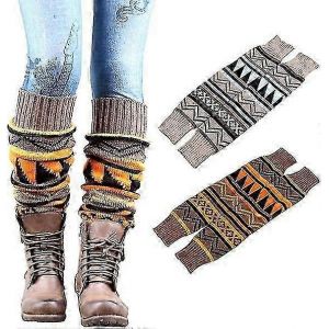 Europ&eacute;ens Et Am&eacute;ricains De L'hiver Au Chaud Chaussettes, Boh&egrave;me Crochet &Eacute;paississement De La Laine Tricot&eacute; Des Chaussettes Hautes, Mi-Longueur En Tricot De Couleur Bloqu&eacute; De D&eacute;marrage R&eacute;chauffeurs D - Neuf