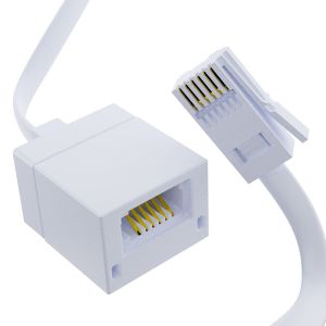 C&acirc;ble D'Extension T&eacute;l&eacute;phonique Bt 3 M - M&acirc;le Vers Femelle - C&acirc;ble D'Extension De T&eacute;l&eacute;phone Compatible Avec T&eacute;l&eacute;phone Fixe Bt Britannique - C&acirc;ble D'Extension De Ligne T&eacute;l&eacute;phonique Pour La Maison - Neuf