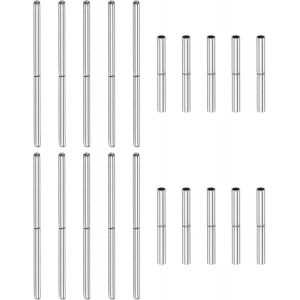 Kal-10pcs Montre Sangle Tubes Broches 1,3mm Tube Diamètre 22mm Broche Longueur Inox Acier Connexion Arbre Pour Montre Bande Réparation Remplacement - Neuf