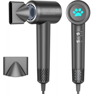 Sèche-cheveux avec 200 millions d'ions négatifs, 110 000 tr/min, séchage rapide, diffuseur magnétique à 360 degrés, 30 dB, faible bruit - Neuf