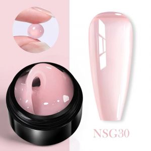 30ml Paillettes Rose Gel&eacute;e Dure Extension D'ongle Gel Vernis &Agrave; Ongles Blanc Laiteux Couleur Claire Tremper Uv Gel De Construction-Couleur Sarcelle- - Neuf