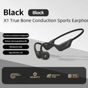 X1 &eacute;couteurs de cyclisme &agrave; Conduction osseuse 32GB m&eacute;moire Bluetooth 5.4 casque de course ouvert technologie sportive mod&egrave;le 2025 - Neuf