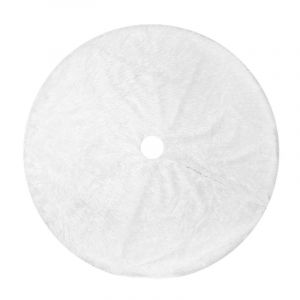 Jupe de sapin de No&euml;l en peluche, motif neige, tapis d&eacute;coratif, housse festive, 78 cm, blanche - Neuf