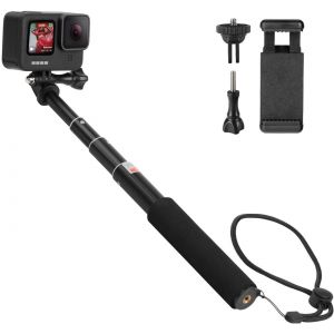 LORANKA-57CM Perche &agrave; Selfie pour GoPro, Perche Telescopique pour Hero 12/11/10/9/8/7/6/5/4/3, B&acirc;ton &agrave; Selfie pour T&eacute;l&eacute;phones et Insta 360 Cam&eacute;ras - Neuf