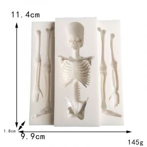 Moule En Silicone En Forme De Crâne D'halloween, Décoration De Gâteau Au Chocolat Diy, Moule En Silicone À Sucre - Neuf