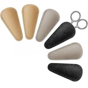 Ciseaux Gaine Cuir De Sécurité Ciseaux Couverture Ciseaux Couture Gaine Outil Portable (Noir,Gris Et Li - Neuf
