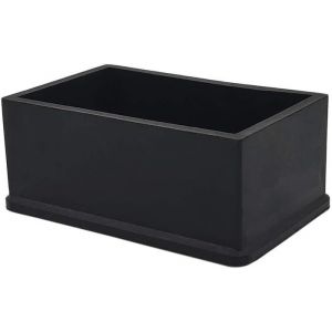 Lot De 4 Embouts De Pieds De Chaises,De Table,De Protection De Sol,En Caoutchouc,Épais,Rectangulaires,45 X 75 Mm (4,5 X 7,5 Cm),Noir - Neuf