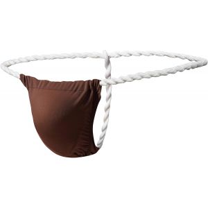Gjhgf-Homme Soie Glacée String Tanga Bikini Taille Basse Slip Sous-Vêtement - Neuf