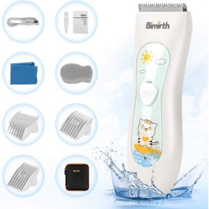 Oayew-Tondeuse &Agrave; Cheveux Pour B&eacute;b&eacute;, Tondeuse Bebe Silencieux - Sans Fil - Silencieuse - C&acirc;ble Usb - Rechargeable - Dans Un Sac Pour Un Rangement Facile - &Eacute;tanche - 3 Peignes De Protection (With Bag) - Neuf