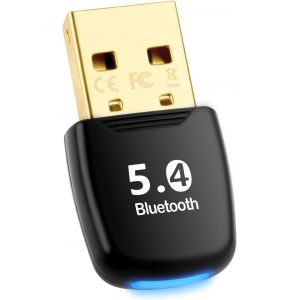 ASFASFq-Dongle Bluetooth PC 5.4 Cle Bluetooth pour PC Clé Bluetooth PC Adaptateur Bluetooth PC Clés Bluetooth USB Bluetooth Dongle Cle pour PC pour Win 8.1/10/11/7 - Neuf