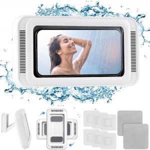 ChicSlick-Support De T&eacute;l&eacute;phone De Douche &Eacute;tanche, &Eacute;tui T&eacute;l&eacute;phone Mural Rotation &Agrave; 480&deg;, Support Mural De Bain Ipx5 &Eacute;tanche Pour Moins 7"" Phone, &Eacute;tui Bo&icirc;tier De T&eacute;l&eacute;phone Antibu&eacute;e &Agrave; &Eacute;cran Tactile [X1333] - Neuf
