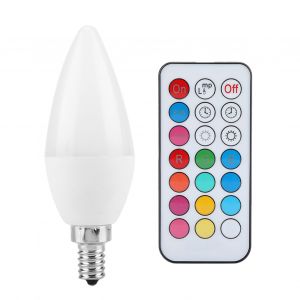 Hjlian Ampoule Led Multicolore 3 W Ac85-265 V Avec Telecommande (E12rgb + Blanc Froid) - Neuf