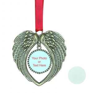 Noël Ange Aile Coeur Forme Ornement Pendentif Alliage Noël - Neuf