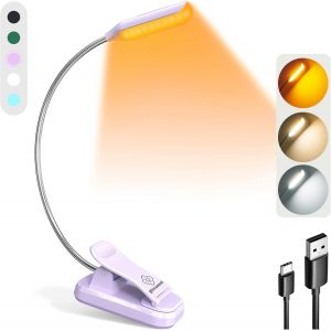 Nsiecd-Lampe Livre 10 Led, Lampe De Lecture Au Lit, Liseuse Lampe Rechargeable, 3 Couleurs & 3 Intensités, Autonomie 80h, Idéale Pour Amoureux Livres, Gadget Insolite Utile - Neuf