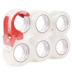 Lot De 6 Rouleaux Ruban Adh&eacute;sif Transparent Pour L'emballage De Cartons,Ruban Industriel Transparent 48mmx66m,Exp&eacute;dition Et Scellement Des Colis,Le Ruban M&eacute;nager,Clear Packing Tape - Neuf
