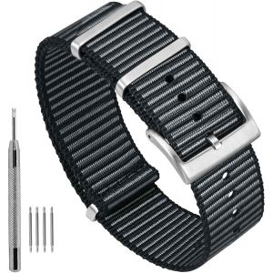 Kal-Bracelets De Montre Militaires En Nylon Pour Hommes Et Femmes, Bandes De Rechange Monobloc 18mm 20mm 22mm - Neuf