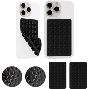 4 Pièces Silicone Ventouse Téléphone Portable Support De Téléphone Antidérapant Adhésif Compatible Iphone Android Mains Libres Selfies Et Vidéos Accessoire Télépho (Noir)[CAR786110] - Neuf