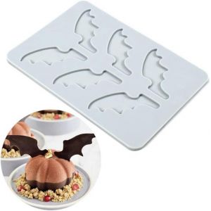 Kal-Halloween Moule En Silicone Creux En Forme De Ailes Du Démon, Tapis Dentelle 3d Pour Décoration De Cupcakes, Sucre, Loisirs Créatifs, Desserts - Neuf