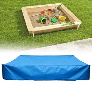 Housse de protection pour bac à sable avec cordon de serrage, bâche de protection 120 x 120 cm, imperméable et anti-poussière pour bac à sable, piscine, jardin, pare-soleil étanche - Neuf