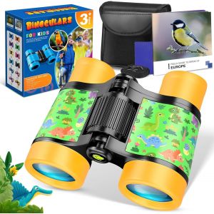 MDY-Jumelles Enfant Compactes,Cadeau Enfant 3-12 Ans Jouet pour Filles et Garçons Idéal Anniversaire Exterieur Jouet Dinosaures Microscope - Neuf