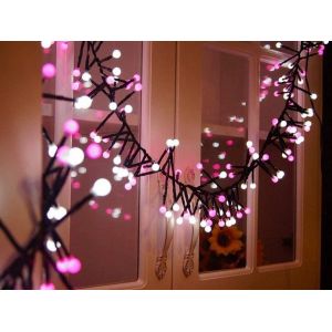 Guirlande Lumineuse D&eacute;corative F&eacute;&eacute;rique &Agrave; 200 Led Roses En Forme De Globe, Aliment&eacute;e Par Usb - Neuf