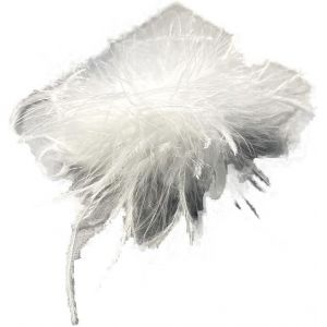 Kal-Lot De 2 Broches &Agrave; Plumes Naturelles Pour Femme Et Fille - Plume D'autruche Naturelle - Accessoire De Cheveux - Pour Mariage, F&ecirc;te, Festival - Neuf