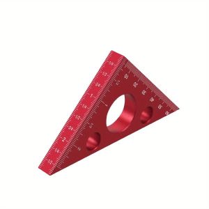 Règle à angle droit, règle triangulaire en aluminium, échelles impériales et métriques, équerre de charpentier, outil de mesure de la hauteur - Neuf