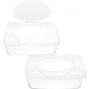 Kalanka-Bo&icirc;te &Agrave; Lingettes Humides Avec Couvercle Distributeur &Eacute;tanche Et Portable Pour B&eacute;b&eacute; Et Salle De Bain Organisateur De Lingettes 7.68x4.92x3.54 Pouces Rangement Pratique Pour Maison Et Voyage - Neuf