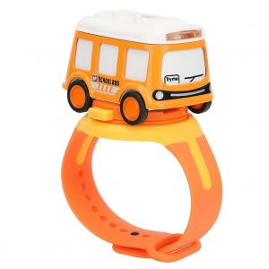 Cute Children Mini Car Bus Toy Watch Toy Kid Interaction Gift With Light Music Effectyellow Bus - Neuf