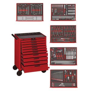 Servante rouge foam mini master set 10 tiroirs Teng Tools TCEMM385N10 - Neuf
