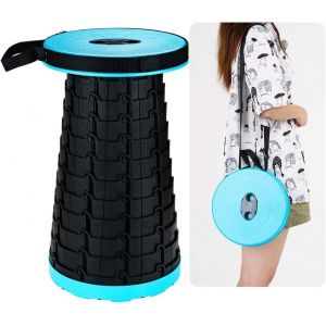 Chaise Pliante Portable, Chaise De Camping R&eacute;tractable Avec Hauteur Ajustable De 7 &Agrave; 47 Cm Et Poign&eacute;e Pour P&ecirc;che, Barbecue Et Activit&eacute;s En Ext&eacute;rieur - Neuf