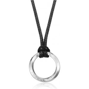 Kal-Collier Anneau Mobius Gravé Chiffres Romains Code Avec Pendentif Bande De Mobius Cerle Géométrique Infinity Bijoux Mathématique Cadeau Pour Homme Femme - Neuf