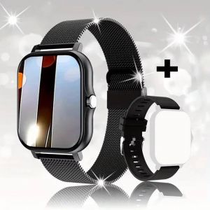 2025 Nouvelle Montre Intelligente Pour Femmes Fr&eacute;quence Cardiaque Sommeil Sang Oxyg&egrave;ne Surveillance De La Pression Art&eacute;rielle Appel Bluetooth Ip68 &Eacute;tanche Smartwatch.Black20Milan. - Neuf