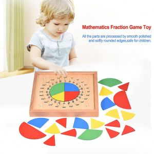 Jeu De Fractions Math&eacute;matiques Circulaires Cr&eacute;atif En Bois Pour Enfants, Jouets &Eacute;ducatifs Et P&eacute;dagogiques - Neuf