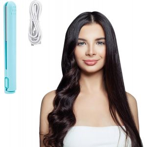 Kal-Fer À Boucler 17 Cm -Petites Boucles -Fer À Lisser -Bigoudi 2 En 1 -Mini Fer À Friser Portable De Voyage -Rechargeable -Petit Fer À Friser Usb -En Céramique -Taille Unique - Neuf