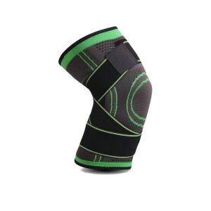 Genouillère De Compression Élastique 3d Pressurisée ¿ Verte, Support Réglable Pour Le Fitness Et Le Sport, Plusieurs Tailles Disponibles - Neuf