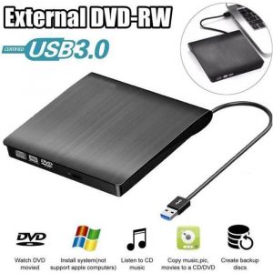 Lecteur Graveur DVD CD Externe USB 3.0 Ultra Slim Portable - Plug and Play, Haute Vitesse - Lecteur Enregistreur our Windows/MAC OS - Neuf