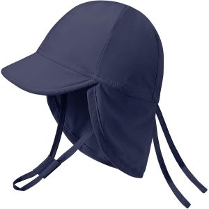 Chapeau De Soleil Bébé Bobs Casquette Enfant Protection Anti Uv Bebe Plage Chapeau Vec Mentonnière Réglable Et Rabats Au Niveau Du Cou Fille Garcon Upf 50+.[Z220] - Neuf