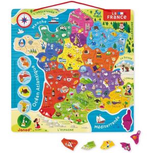 ERYI-- Puzzle Carte De France Magnétique - 93 Pièces Aimantées - Puzzle Enfant - Découvrir Et Mémoriser - Jeu Éducatif - Dès 7 Ans, J05480 - Neuf