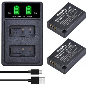 2X LP-E17 1040 mAh + Double Chargeur USB intégré avec Port de Type C pour Canon EOS M3, M5, M6, Rebel SL2, T6i, T6s, T7i, EOS 200D 250D 750D, 760D, 800D, 8000D, RP Cameras - Neuf