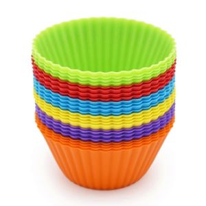 Moules à cupcakes en silicone 24 paquets,réutilisables et antiadhésifs moules à muffins Cupcake Holders Set Lot De 24,multicolore - Neuf
