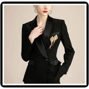 Kjdal-Broche Fleur En Cristal Perle Corsage Col &Eacute;pingle De Poitrine Vintage Strass Perle Synth&eacute;tique Insigne Manteau Costume Jupe Rivets Accessoires Pour Femmes Filles - Neuf