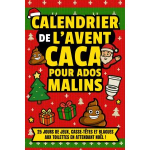 JGD-Calendrier de l'Avent CACA pour Ados Malins: 25 jours de jeux, &eacute;nigmes, casse-t&ecirc;tes et d&eacute;fis logiques | Activit&eacute;s c&eacute;r&eacute;brales quotidiennes pour ados ... original et fun pour patienter jusqu&iquest;&agrave; No&euml;l - Neuf