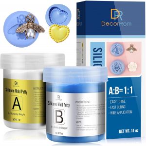 Caoutchouc De Silicone En P&acirc;te - Rapport De M&eacute;lange 1:1 Facile Caoutchouc De Silicone Pour Moulage, Fabrication De Moules En Silicone Diy, Moules En R&eacute;sine, Moule Savon, Artisanat (400g) - Neuf