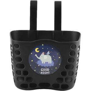 Kal-Panier De Vélo Pour Enfant - Sacoche De Guidon - Panier De Vélo Pour Enfant - Avec Autocollant - Ajustement Universel (Noir) - Neuf
