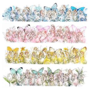 Lot De 160 Autocollants Floraux Transparents En Pet Motif F&eacute;e Des Fleurs - Neuf