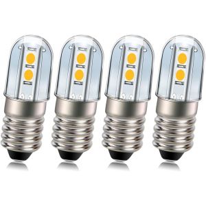 Sjzg-Lot De 4 Ampoules Led E10 Blanc Chaud 3030 4smd 24 V Pour Lampes Frontales, Lampes De Poche, Lampe De Travail, Sans Polarité - Neuf
