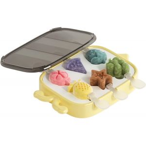 Kal-Moule À Glace , Pour Enfants, 6 Formes De Fruits, 1 Pièce, Jaune Citron - Neuf