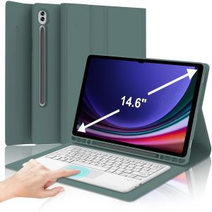 Clavier Avec Touchpad Pour Samsung Galaxy Tab S9 Ultra 14.6"", Azerty Français Clavier Bluetooth Avec Pavé Tactile Pour Samsung Tab S9 Ultra 14.6"" 2023, Vert Foncé - Neuf